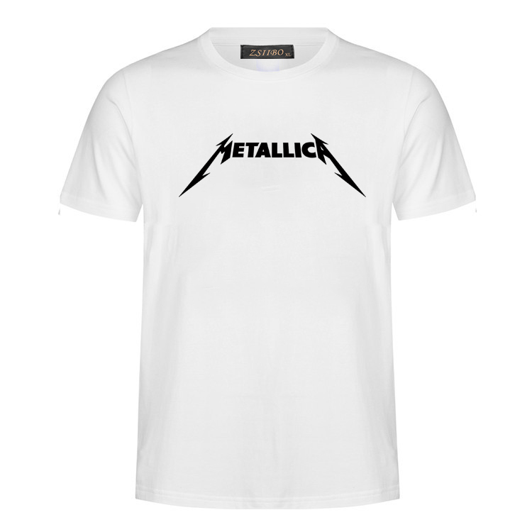 

Fashion Rock Band Letter Print T Shirts for men Casual Short Sleeve Crew Neck T-Shirt Loose Fix Tops Tees tshirt MC80, White;black