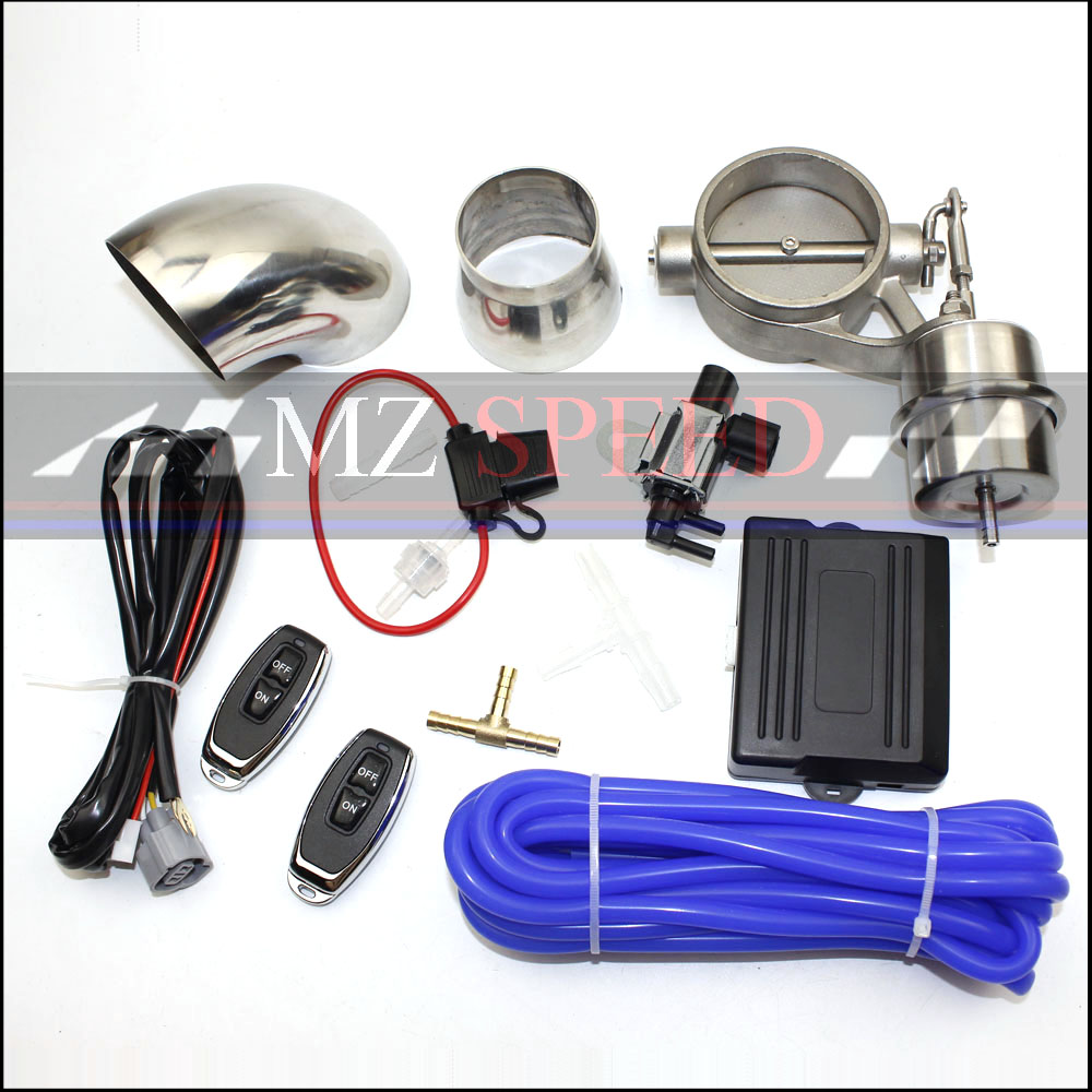 

Exhaust Control Valve Set Cutout 51mm 63mm 3"76mm Pipe Close Style With Vacuum Actuator with Wireless Remote Controller Set