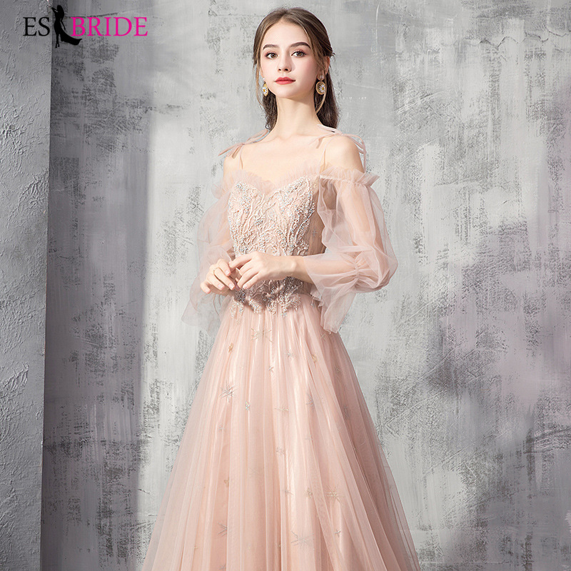 

Evening Dress Women's 2020 New Style Simple and Elegant Banquet Temperament Bean Paste Long Sleeve Evening Dress, Late payment