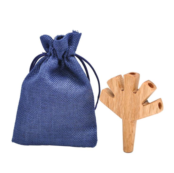 

Photinia Five-hole Wood Pipe Creative Canvas Bag Pipe