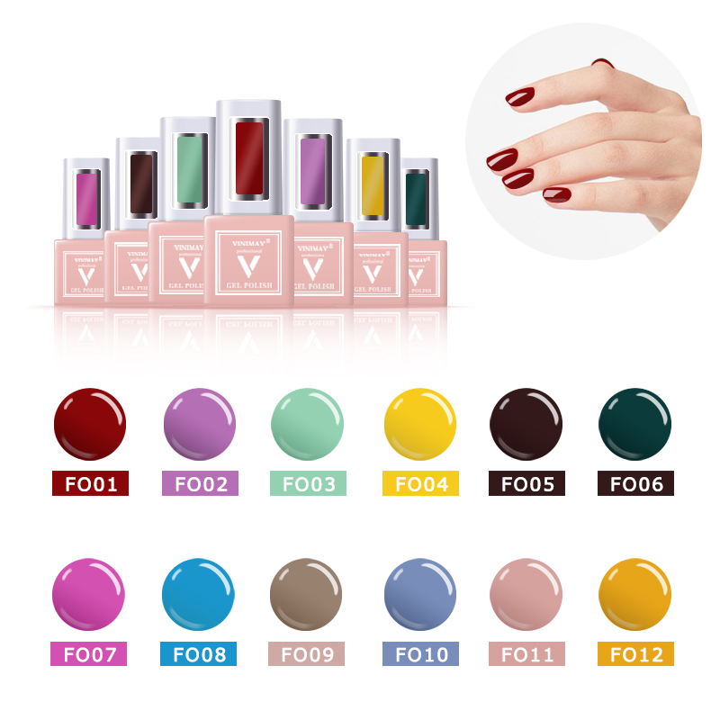 

VINIMAY UV Nail Gel Lak Gel Nail Polish Primer Soak Off Art Design Lacque Base Top Coat Varnish Gelpolish, Fo03