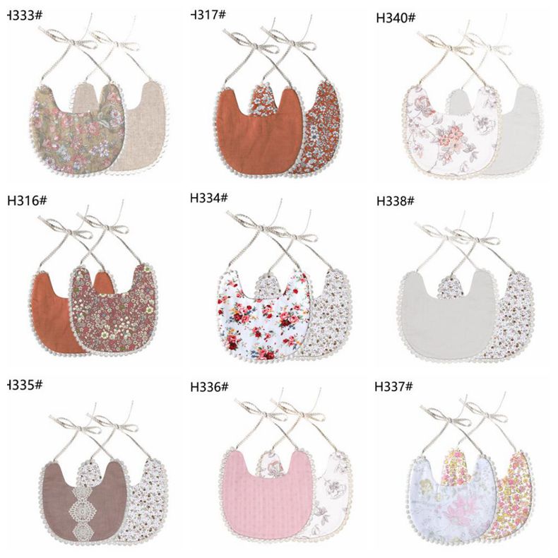 

Infant Burp Cloths Bibs Baby Tassel Floral Bandana Printed INS Fashion Waterproof Pure Cotton Saliva Bibs Scarves Kids Pinafore Bibs YP5756