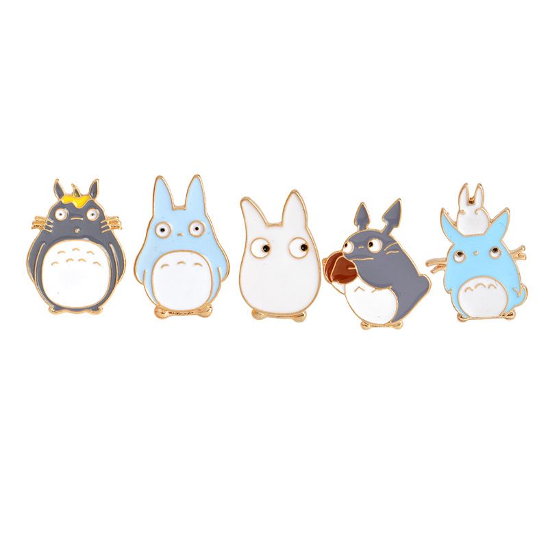 

Cute Small Funny Enamel Cartoon Totoro Brooches Pins for Women Christmas Demin Shirt Decor Brooch Pin Metal Kawaii Badge Fashion Jewelry