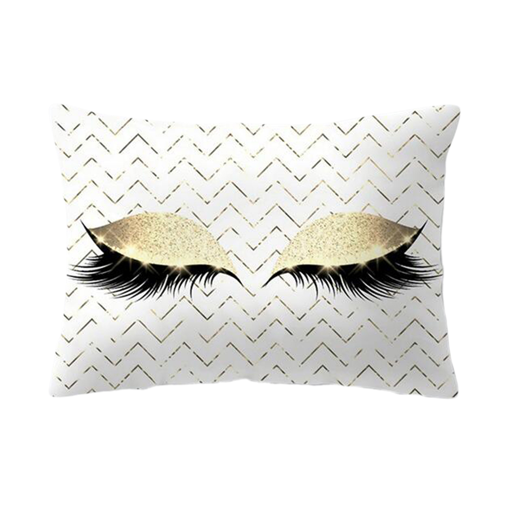 

beautiful eyelash printed square cushion covers throw pillow case covers