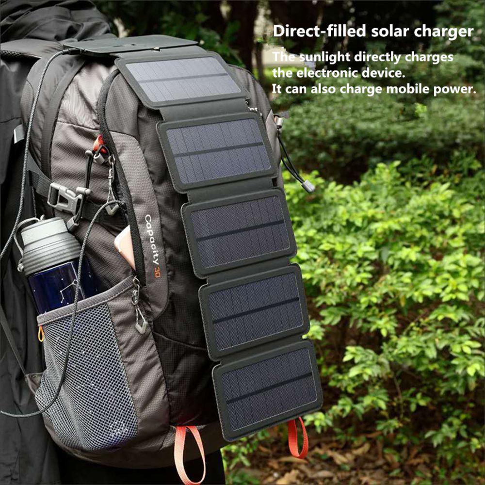 

HaoXin SunPower folding 10W Solar Cells Charger 5V 2.1A USB Output Devices Portable Solar Panels for Smartphones
