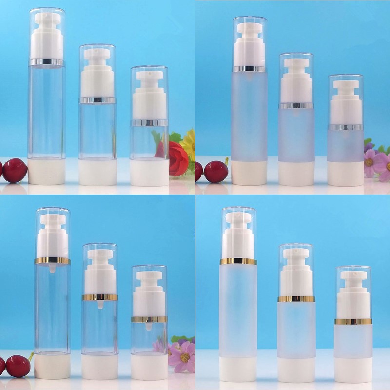 

15ml 30ml 50ml White Airless Bottle Cosmetic Lotion Cream Pump Small Travel Skin Care Cream Container F3481