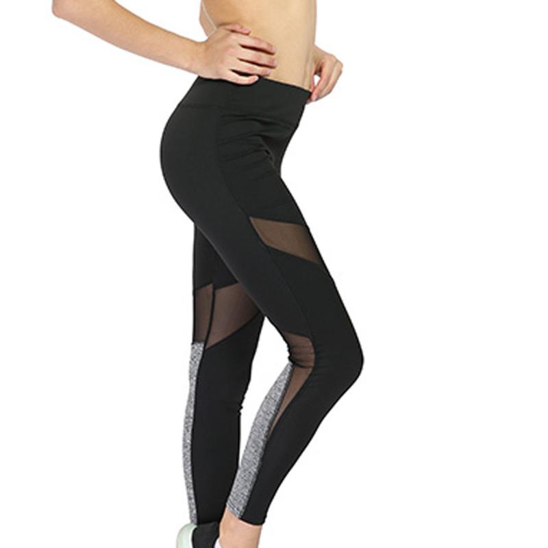 

Women High Waist GYM Yoga Pant Black Sport Wear Seamless Solid Color Quick Dry Running Tight Sports Casual Sportwear Breathable, Bk