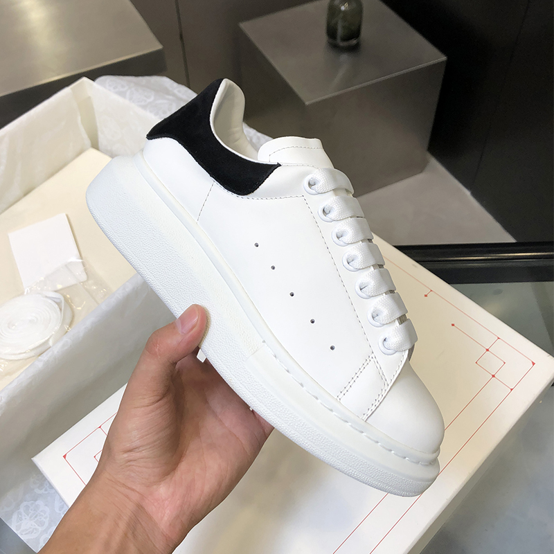 

Fashion Women Mens Shoes Sneakers Platform Sole Suede Leather Lace Up Casual Shoes Sneakers Dress Walking chaussures, M-017