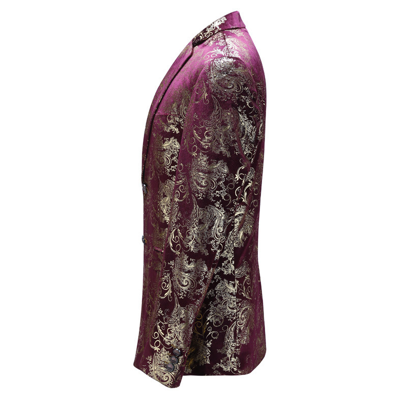 

Brand Man Clothes Fashion Single Breasted Suit Jacket Casual Printing Men Blazer Slim Fit Mens Party Clothing Plus Size, As the picture