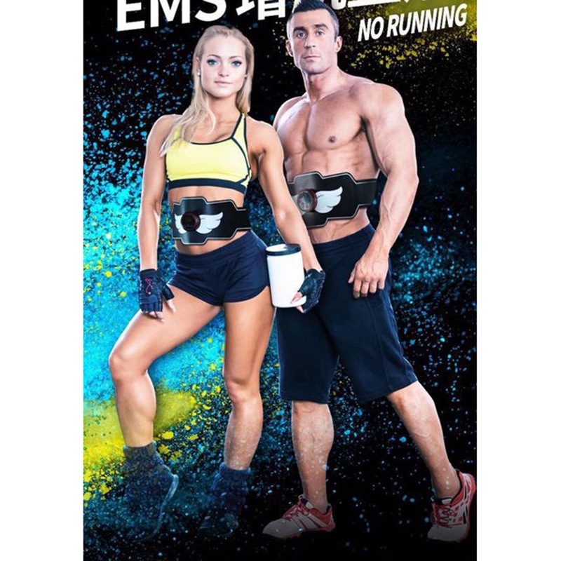 

ABS Muscle Toner Massager Abdominal Workout Belt Body Training Gear Fitness Equipment for Office Home Gym Fitness, Black