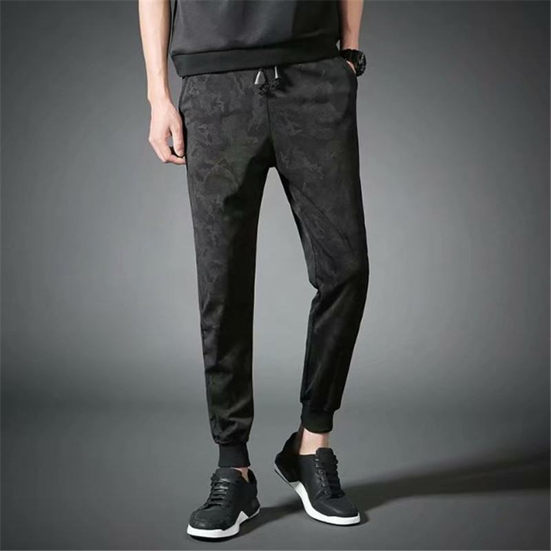 

Men's casual pants summer small feet men's pants Korean version of the trend of sports harem Slim thin section beam