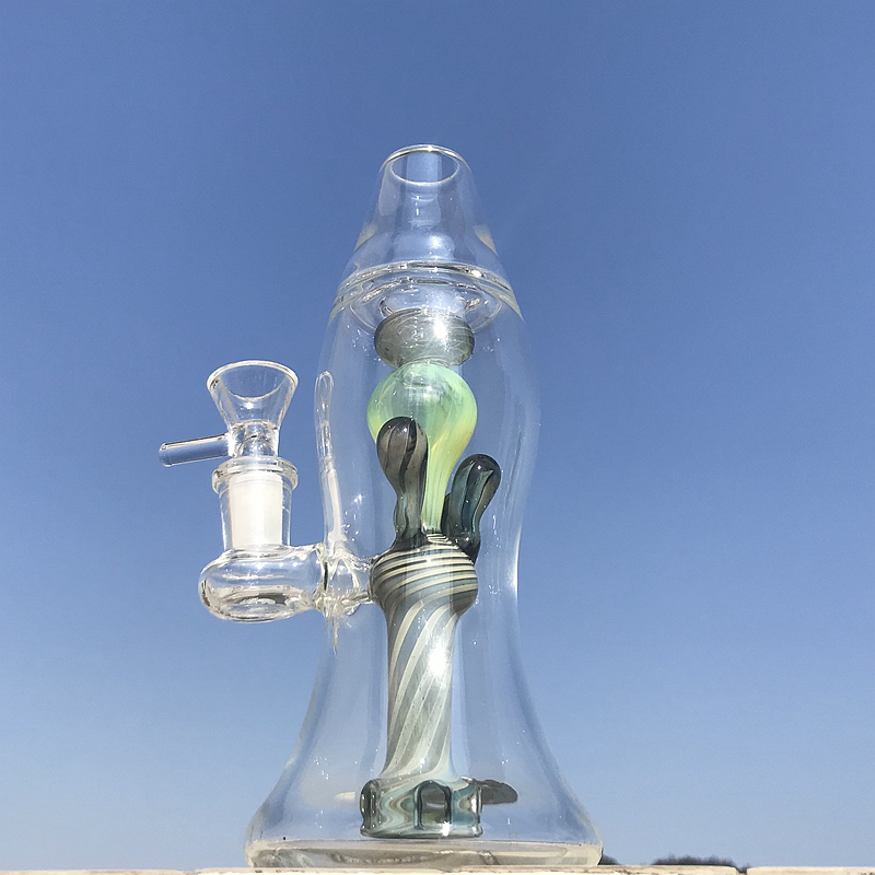 

Lava Lamp Glass Bongs Heady Glass Thick Unique Bong Oil Dab Rigs 14mm Female Joint Water Pipes With Bowl