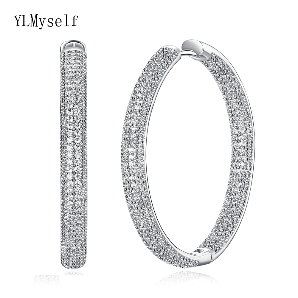 

Top quality 4cm diameter large hoop earrings white jewelry classic jewellery fast shipping women big circle earring