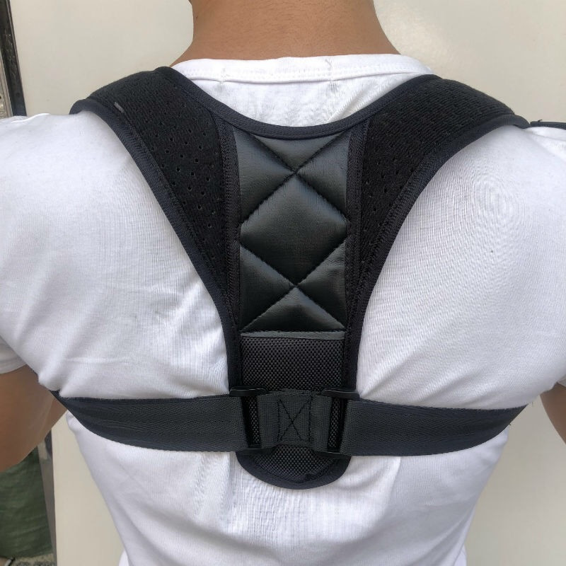 

Dropshipping Posture Corrector Clavicle Spine Back Shoulder Lumbar Brace Support Belt Posture Correction Prevents Slouching in stock, Black