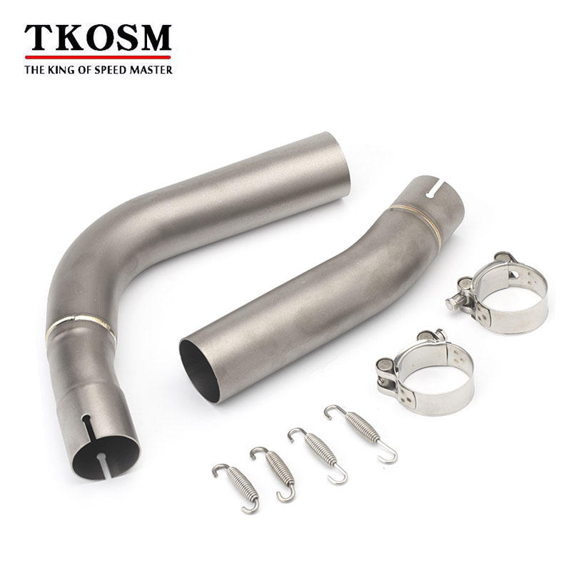 Connettore adattatore per tubo di scarico centrale di scarico in acciaio inossidabile da 51 mm per YZF-R6 2006 2007 2008 2009 2010 2011 2012 2013 2014