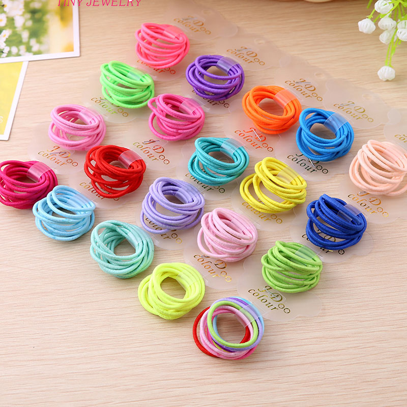 

Hot Selling Mixed colors Kids Mini Hair rubber bands Headwear Elastic Rope Hairbands Children Fashion Hair Accessories