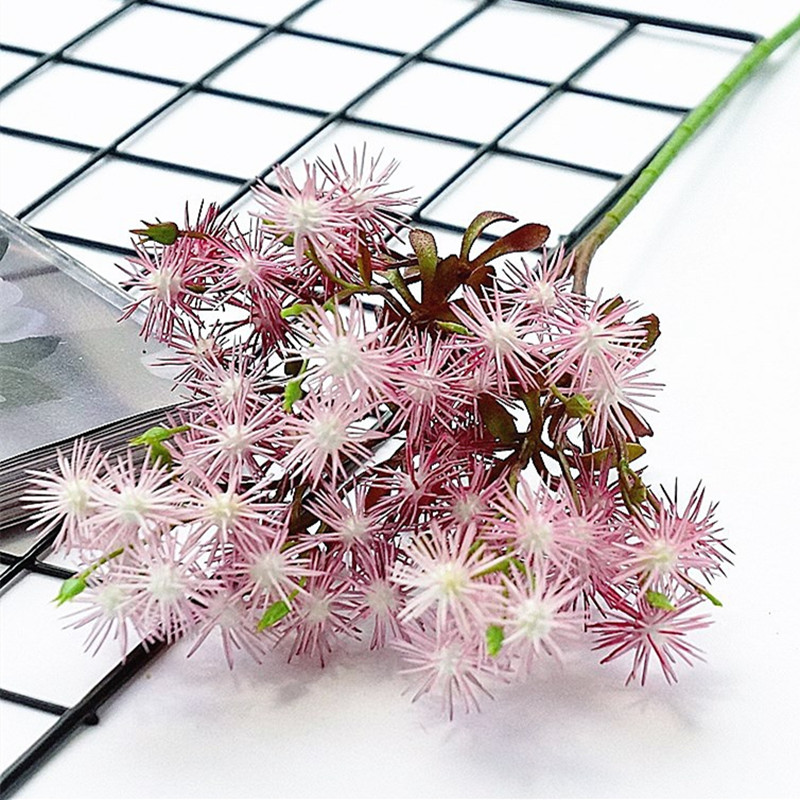 

Sea urchin grass for artificial flower arrangement decoration Plastic pine needle fake plants wreath