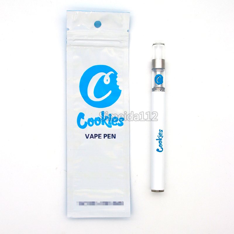 

Cookies Disposable vape pen half gram Vape Tank Ceramic coil CO2 Cartridge disposable tank with battery 350mah with bag