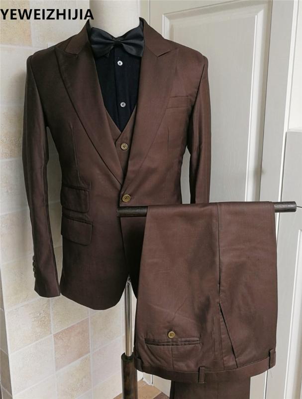 

2020 men's wedding banquet business men's suit Suit Tuxedo performance performance (jacket + pants + vest, As picture