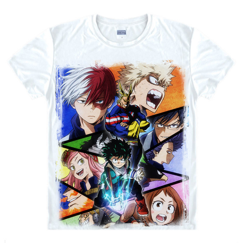 Le plus récent My Hero Academia T-shirts manches courtes hommes Vêtements Boku No Hero Academia cosplay drôle T-shirt pour les hommes Cartoon fem