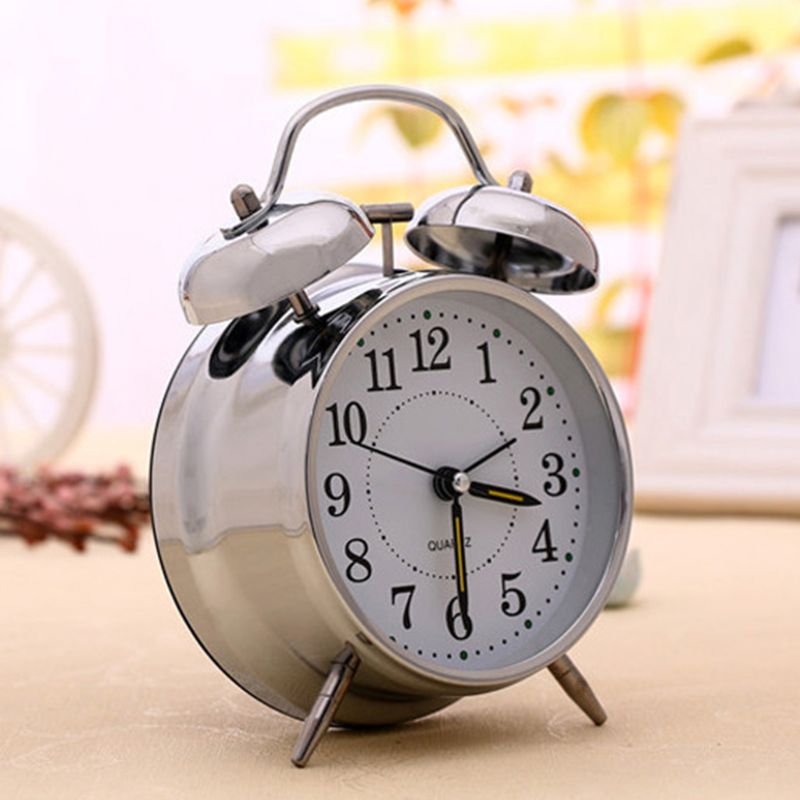 

4" Alarm Clock Retro Loud Double Bell Mechanical Key Wound Timer