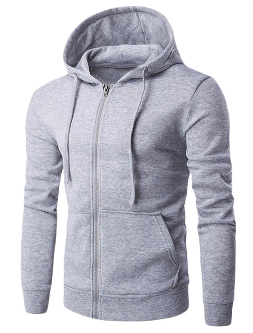 

YLnini Mens Pull Zip Warm Hoodie Jacket