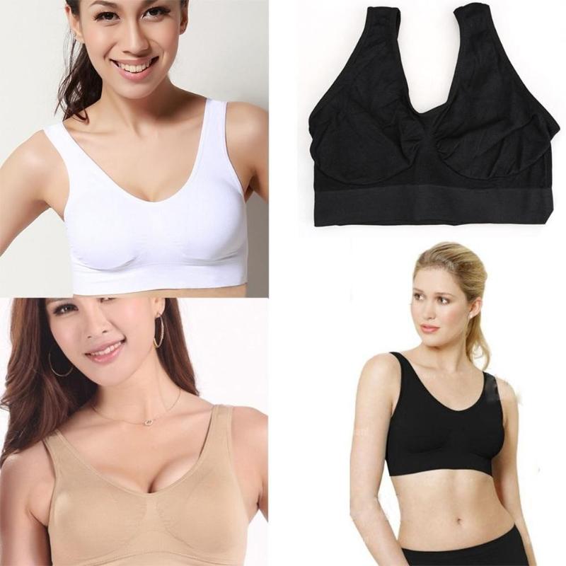 

Fashion Women Sexy Single Layer Seamless Bra Wireless Unpadded Sports Yoga Shapewear Running Fitness Push Up Breathable Bras, Black