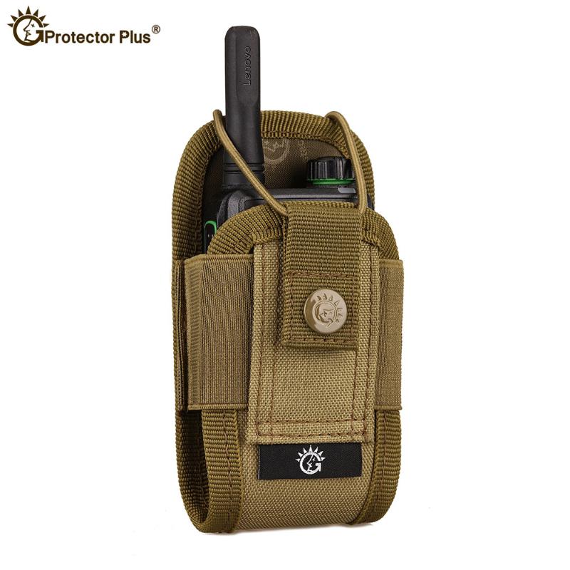 

Tactical Walkie-Talkie Bag Army Fan Molle CS Equipment Camouflage Accessory Multi-Function Outdoor Sports Package, Brown