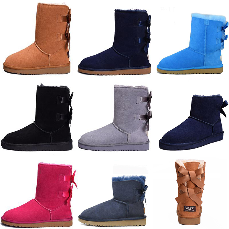 2020 Snow Winter Leather WGG Women Australia Classic kneel half Boots Ankle boots Black Grey chestnut navy blue red Womens girl shoes 2020 Snow Winter Leather WGG Women Australia Classic kneel half Boots Ankle boots Black Grey chestnut navy blue red Womens girl shoes