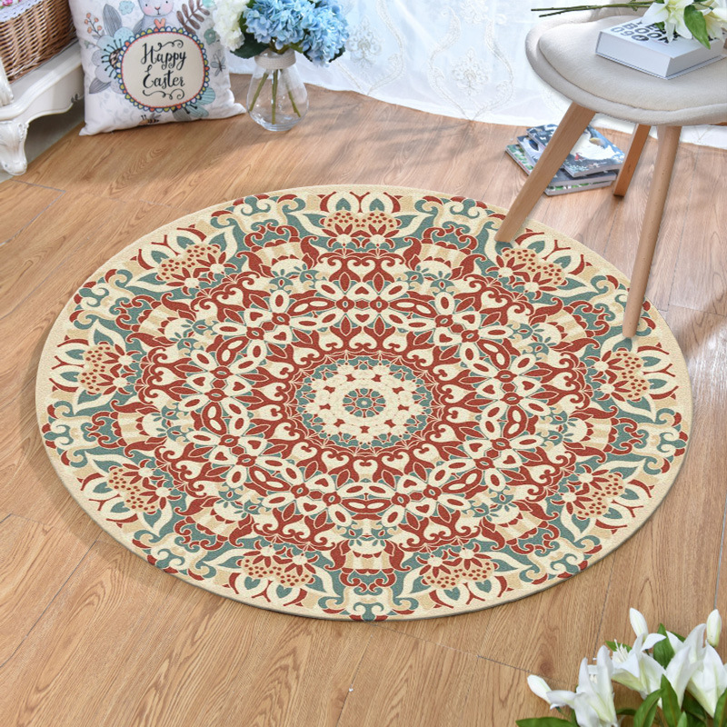 

Morocco Bedroom Retro Round Carpet Nordic Simple Turkey Rug Carpet For Living Room Home Decor Sofa Coffee Table Floor Mat, Yh05