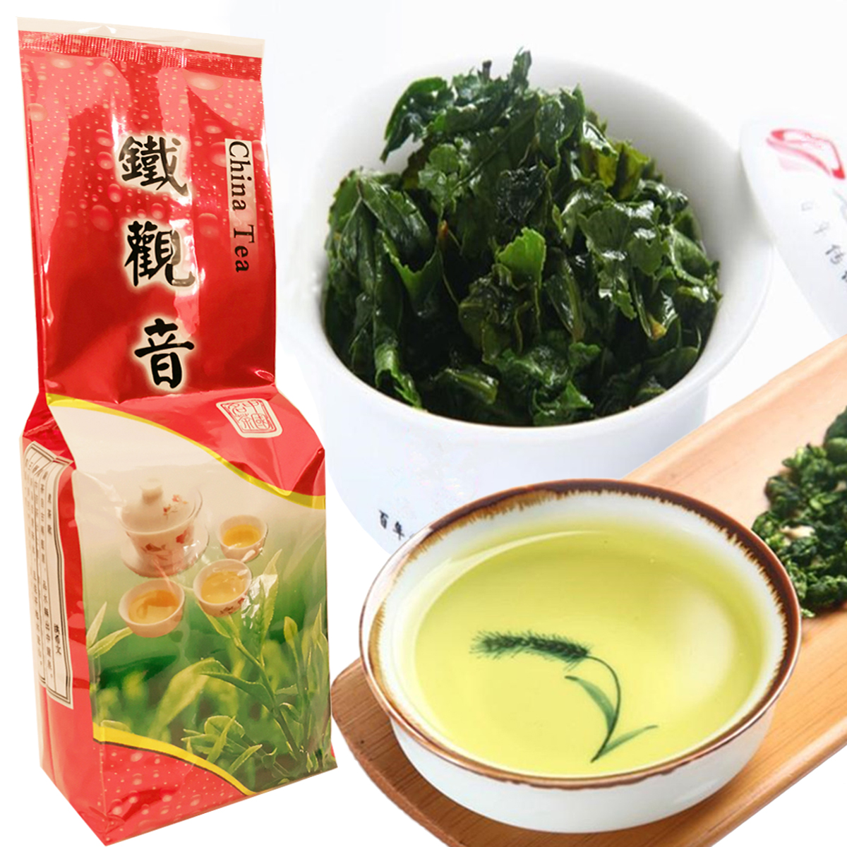 

Tieguanyin Oolong Tea 250g China Naturally Organic Health Care TiKuanYin Green Tae tie guan yin Tea Green Food