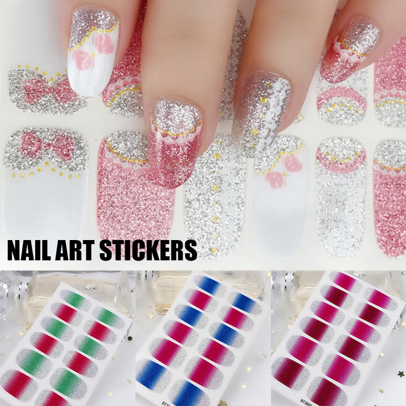 

Nail Art Manicure Decor Gradient Color DIY Stickers Nail Glitter Sticker Decor Supplies Decals WH998, Mrt2127