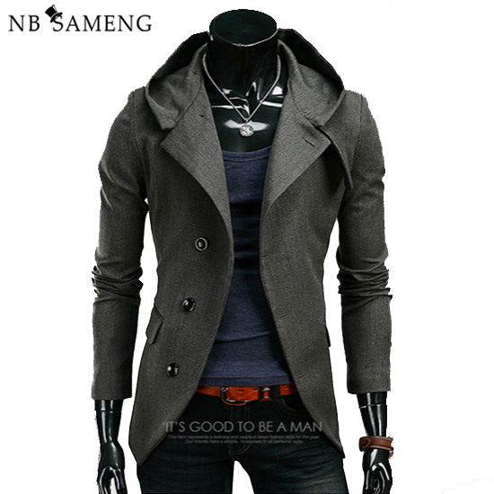 sobretudo masculino com touca