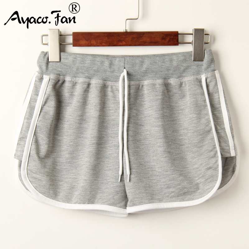 

Candy Color Hot Shorts 2019 Summer New Women Solid Patchwork Elastic Skinny Fitness Shorts Casual Lady Casual Short Trousers, Yellow shorts