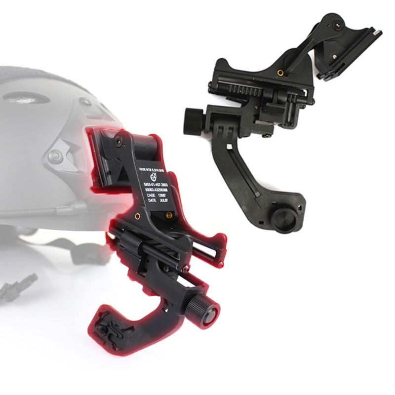 

Hunting Tactical Paintball Fast Helmet Mount with NVG J Arm Adapter, Bk