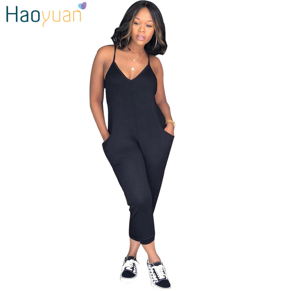 Woodin Fashion 2017 Rompers Womens Jumpsuit Overalls Strapruffle Loose Jumpsuits Plus Size