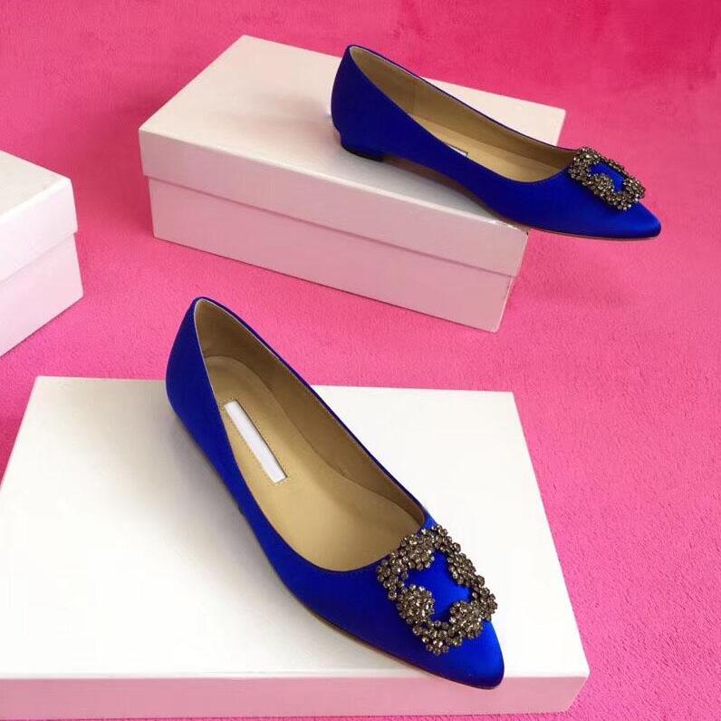 

2020 Designer women flat shoes party fashion rivets girls sexy pointed Dance shoes wedding shoes flat sandals, Black