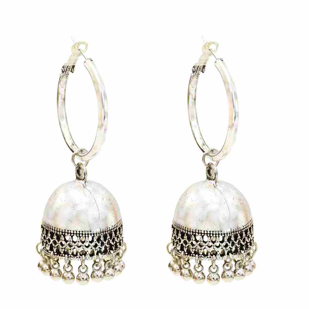 

European and American new style gold and silver bell tassel ladies small pendant earrings