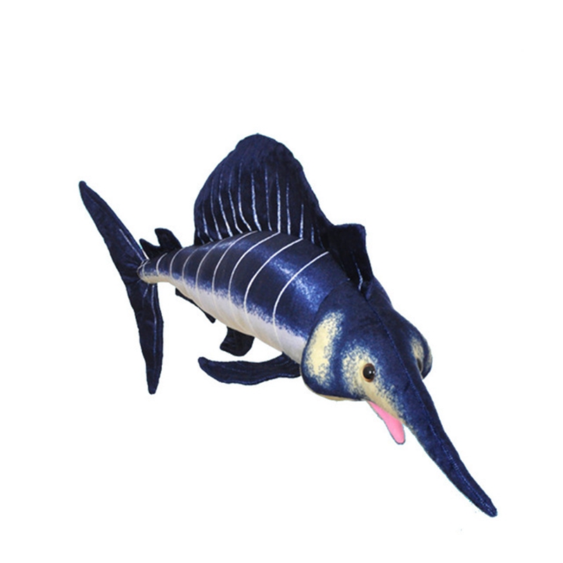 

simulation sailfish plush toy doll realistic sea animals doll pillow creative birthday gift aquarium deco souvenirs 112x40cm DY50832