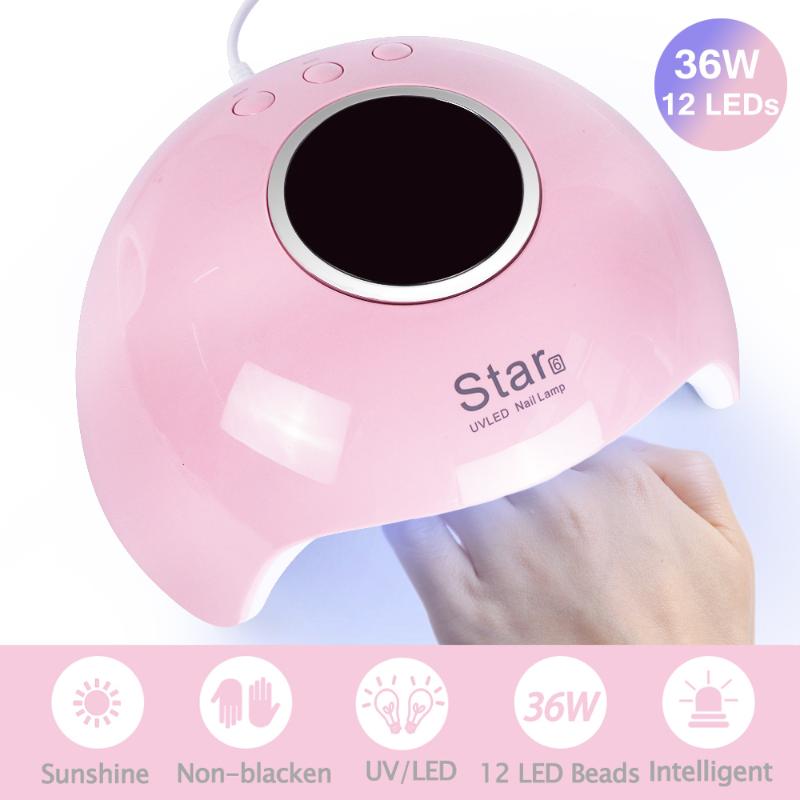 

36W/9W UV LED Lamp Nail Dryer For Curing All Gel Nail Polish Lamp For Manicure Infrared Sensing USB Connector JIStar6/Mini
