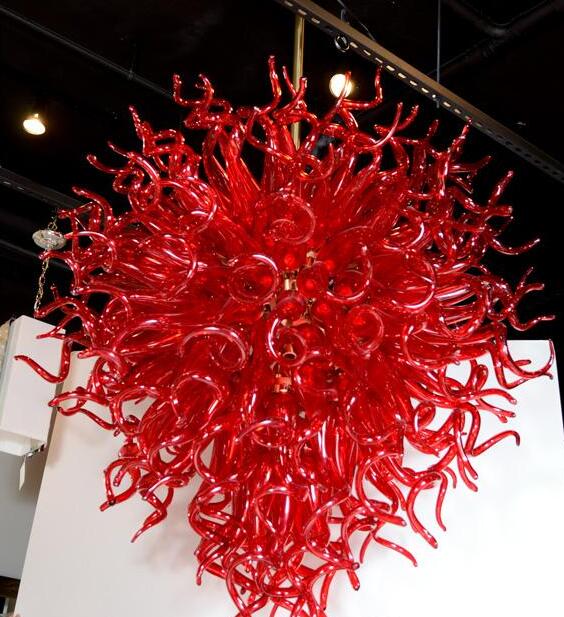 

Zhongshan Lighting Red Color Lamps Style Chandelier Luxury Crystal Chandeliers For Banquet And Wedding Art Decoration