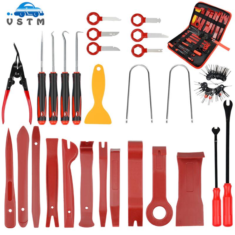 

65pcs Car Audio Maintenance Kit Auto Trim Repair Panel Remover Pry Bar Car Dash Radio Door Trim Panel Clip Hand Tools