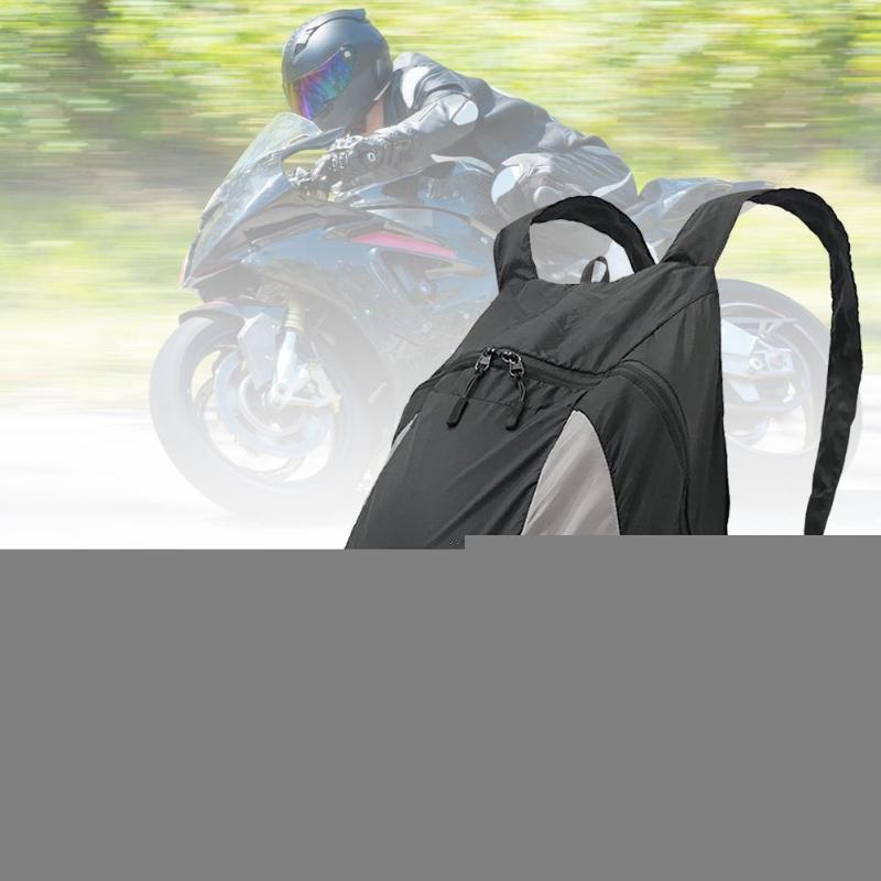 

28L Motorcycle Backpack Splash-proof Riding Helmet Bag Outdoor Fitness Basketball Sneakers Bag Portable Nylon Backpack, Black color