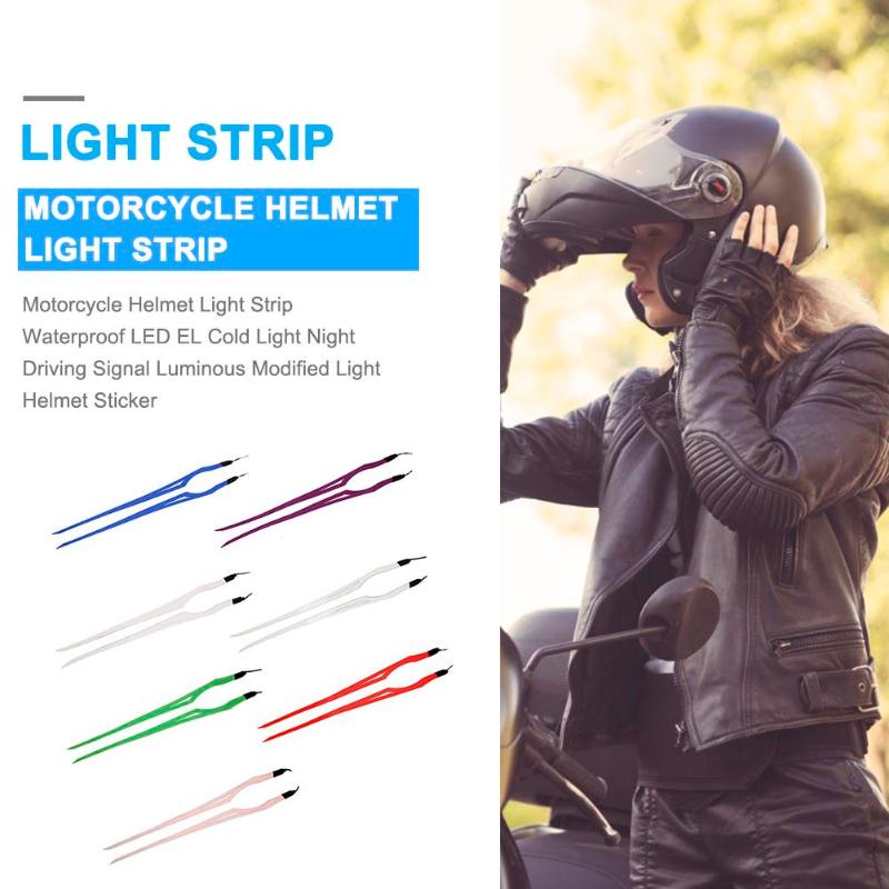 

Motorcycle Helmet Light Strip Waterproof LED EL Cold Light Night Driving Signal Luminous Modified Helmet Sticker, Blue