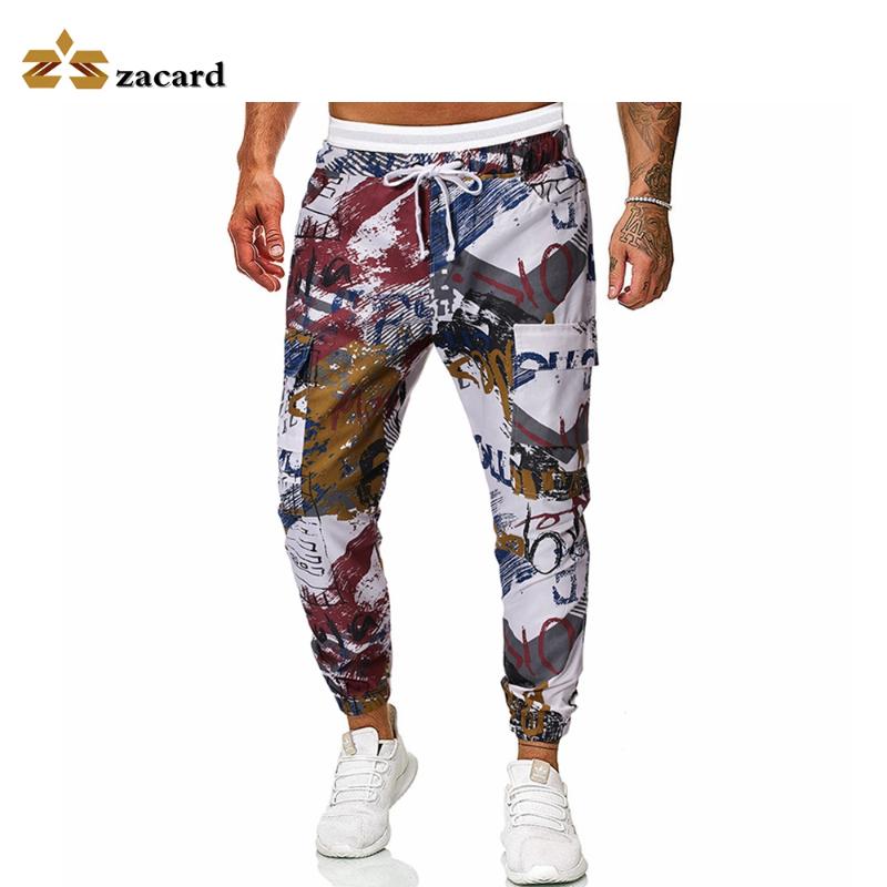 

ZACARD Mens Fashion Casual Print Trousers Tracksuit Joggers Track Pants Loose Streetwear, 7137