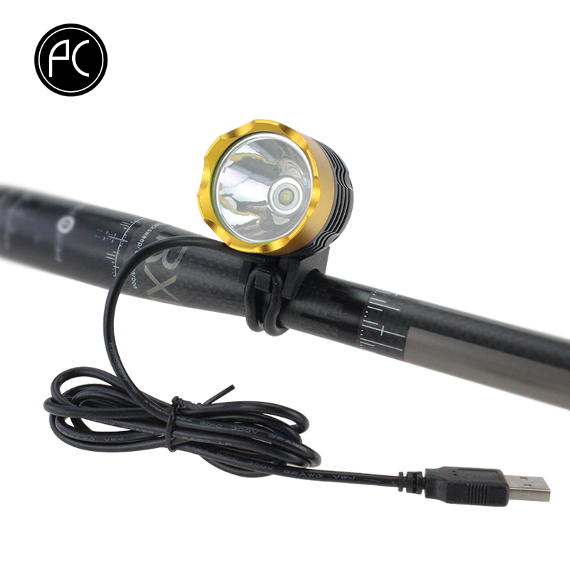 

PCycling Bike Light 1200 Lumen T6 LED Bicycle Headlight Lamp For Bike Cycling Bicycle Waterpoof Front Light & USB 3 Colors