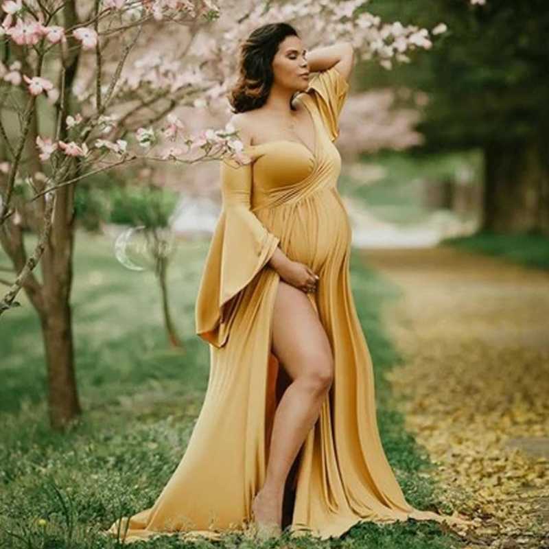 

Maternity Dresses For Photo Shoot Maternity Photography Props Pregnancy Dress Photography Maxi Dresses Gown Pregnant Clothes New, Red