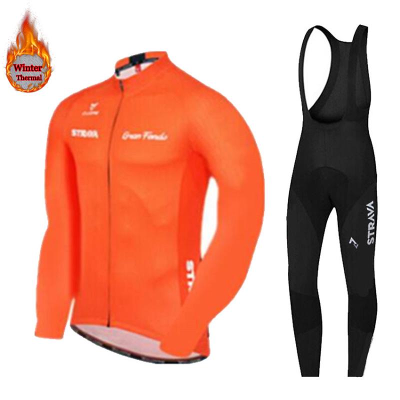 

Winter thermal fleece cycling jersey 2020 STRAVA Riding sport wear mtb bike winter cycling clothing men pro team jerseys, 15
