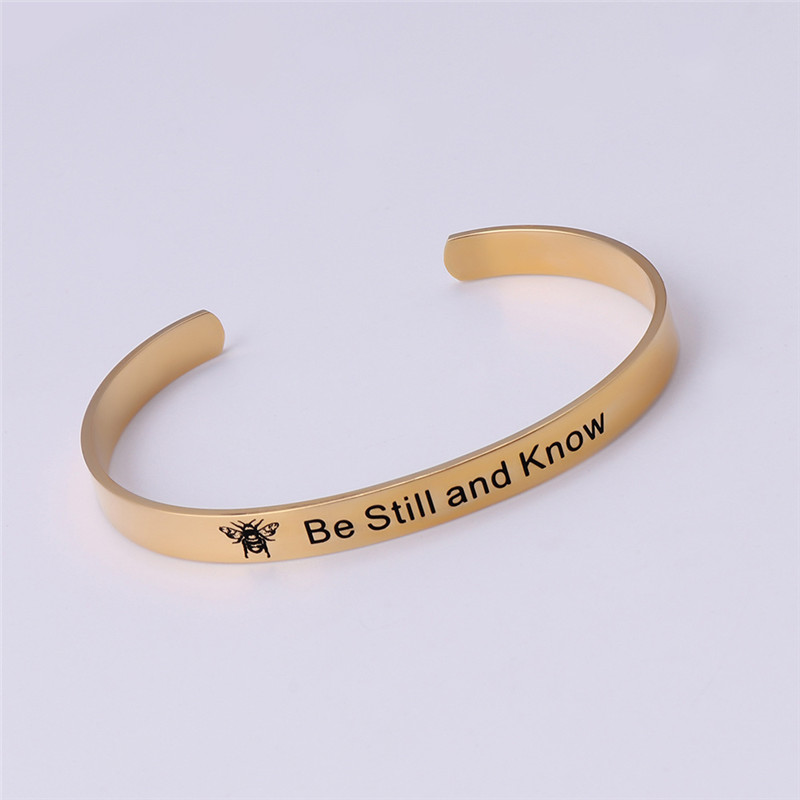 

New Stainless Steel Pet Memorial Open Cuff Bangles Bracelets Gold Color Claw Message Women Men Jewelry 20cm Long, 1 PC