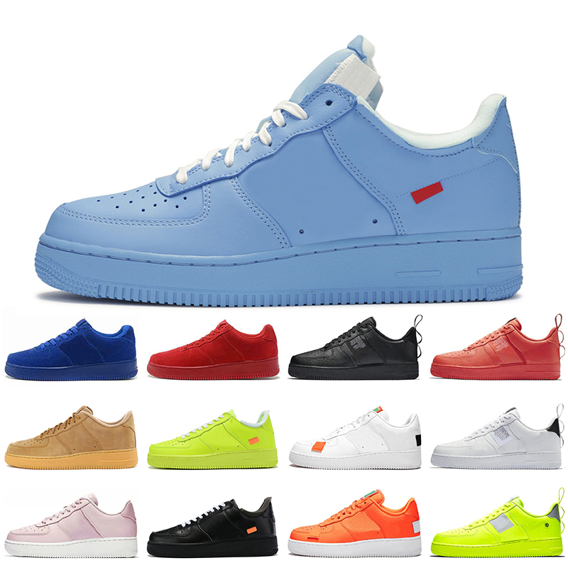 

High Quality Dunk 1 Low MCA University Blue Classic One 1 Running shoes for men women Black White Wheat Utility Red sports sneakers, #17 utility black